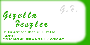 gizella heszler business card